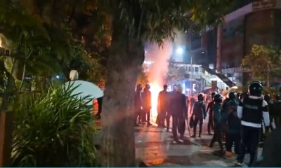 ধানমন্ডিতে ছায়ানট ভবনে ভাঙচুর-অগ্নিসংযোগ