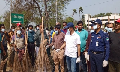 চুয়াডাঙ্গায় ডেঙ্গু প্রতিরোধে পরিষ্কার-পরিচ্ছন্নতা অভিযান শুরু