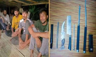 বগুড়ায় ডাকাতির প্রস্তুতিকালে গ্রেপ্তার ৫, অস্ত্র উদ্ধার