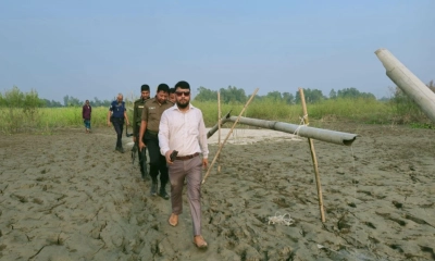অবৈধ বালু উত্তোলন বন্ধে ৩ ড্রেজার ও ২ হাজার মিটার পাইপ বিনষ্ট