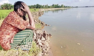 ধরলা নদীর ভাঙনে হুমকিতে ফসলি জমি