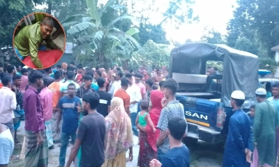 দুর্ঘটনা স্থলে পুলিশ ও স্থানীয়রা। ছবি- রূপালী বাংলাদেশ