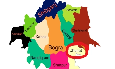 বগুড়ার মানচিত্র। ছবি- সংগৃহীত