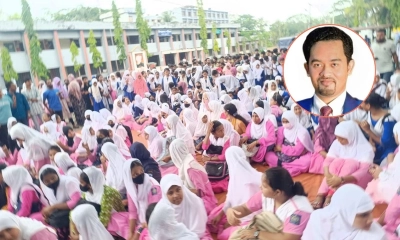 ইউএনও‍‍`র অপসারণের দাবিতে দশমিনায় বিক্ষোভ সমাবেশ। ছবি- রূপালী বাংলাদেশ