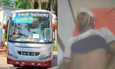ইবির বাসের সঙ্গে মুখোমুখি সংঘর্ষে করিমন চালক নিহত