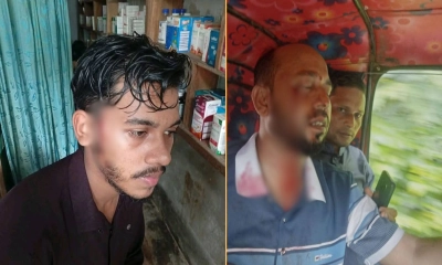 ফেনীতে হামলার ঘটনায় আহতদের দুজন। ছবি- রূপালী বাংলাদেশ