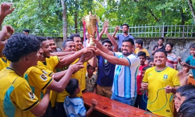 লক্ষ্মীপুরে ব্রাজিল-আর্জেন্টিনা সমর্থকদের মধ্যে প্রীতি ফুটবল ম্যাচ