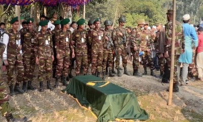 সুদানে শান্তি মিশনে নিহত সেনা সদস্য সবুজের দাফন সম্পন্ন