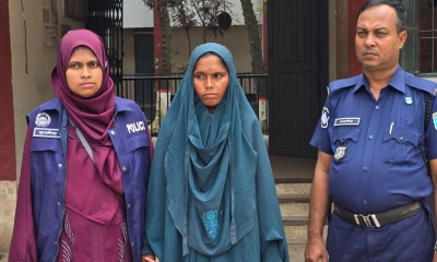 অভিযুক্ত হাবেজা বেগমকে গ্রেপ্তার করেছে পুলিশ। ছবি- রূপালী বাংলাদেশ