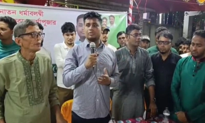 বক্তব্য দেন এনসিপির মুখ্য সংগঠক হাসনাত আব্দুল্লাহ। ছবি- সংগৃহীত