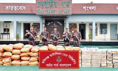 হবিগঞ্জে অভিনব কায়দায় পাচারকালে সোয়া কোটি টাকার ভারতীয় পণ্য জব্দ