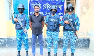সীমান্ত পেরিয়ে বাংলাদেশে ঢুকে আত্মগোপন, ভোলায় ভারতীয় যুবক আটক