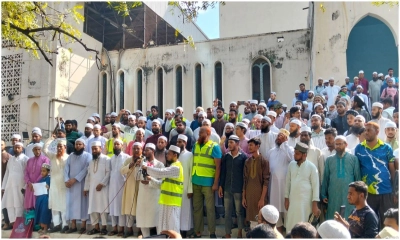 রাজধানীতে ইসকন নিষিদ্ধের দাবিতে বিক্ষোভ