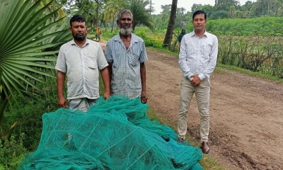 লালপুরে চায়না রিং জাল ধ্বংস করলেন প্রশাসন