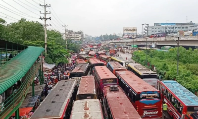 ঢাকা-টাঙ্গাইল মহাসড়কে ১৯ কিমি যানজট, ভোগান্তি চরমে