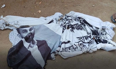 শার্শায় ধানের শীষের ব্যানারে আগুন