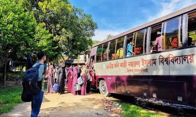 ভর্তি পরীক্ষার্থীদের জন্য বাসের ব্যবস্থা করল জাককানইবি প্রশাসন