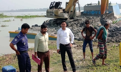 নলছিটিতে অবৈধভাবে মাটি কাটায় ইটভাটাকে জরিমানা