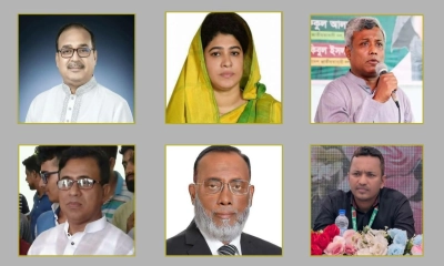 যশোর ১,২,৩ আসনের নেতারা (উপরে) ও  ৪,৫,৬ (নিচের সারিতে)। যশোর ১,২,৩ আসনের নেতারা (উপরে) ও  ৪,৫,৬ (নিচের সারিতে)।