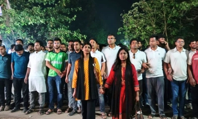 চট্টগ্রাম সিটি কলেজের ঘটনার প্রতিবাদে জাবিতে ছাত্রদলের বিক্ষোভ