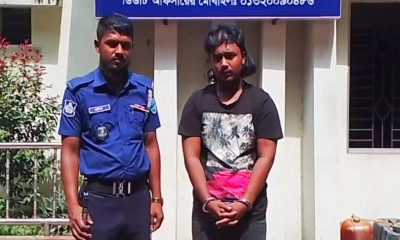 আটক যুবক রাতুল তালুকদার। ছবি- রূপালী বাংলাদেশ