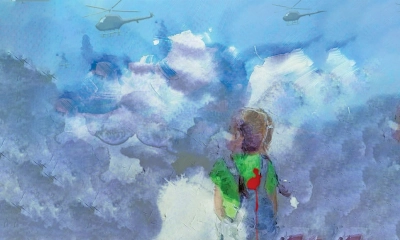 সবুজ জামায় লাল বোতাম
