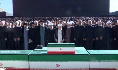 খামেনির জানাজায় দেখা মিলল তিন ছেলের