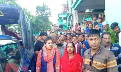 আসামি স্ত্রী ফাতেমা আক্তার বৃষ্টি ও শ্যালক ইমন হোসেন বাদল। ছবি- রূপালী বাংলাদেশ
