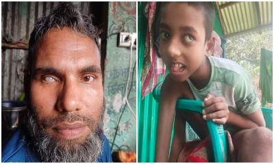 প্রতিবন্ধী বাবা-ছেলের ভাগ্যে জোটেনি ভাতার কার্ড