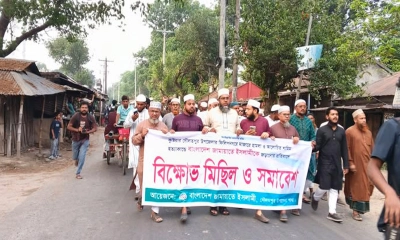 দৌলতপুরে জামায়াতের বিক্ষোভ মিছিল