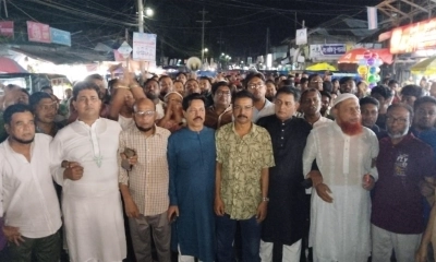 স্পিকার হাফিজ উদ্দিন ভারপ্রাপ্ত রাষ্ট্রপতি হওয়ায় লালমোহনে আনন্দ মিছিল