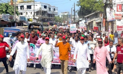 লক্ষ্মীপুরে যুবদলের বর্ণাঢ্য র‌্যালি। ছবি- রূপালী বাংলাদেশ