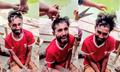চুরির অভিযোগে যুবককে বেঁধে চুল কেটে ‘শাস্তি’, এলাকায় চাঞ্চল্য