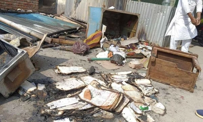 পেট্রোল বোমা হামলা দুই সরকারি অফিসে, দলিলপত্র পুড়ে ছাই