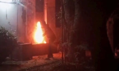 মাগুরায় বিটিভি ডিজি ও অ্যাটর্নি জেনারেলের বাড়িতে অগ্নিসংযোগ