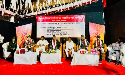 কথা বলেন আনসার-ভিডিপির মহাপরিচালক মেজর জেনারেল আবদুল মোতালেব সাজ্জাদ মাহমুদ। ছবি- রূপালী বাংলাদেশ