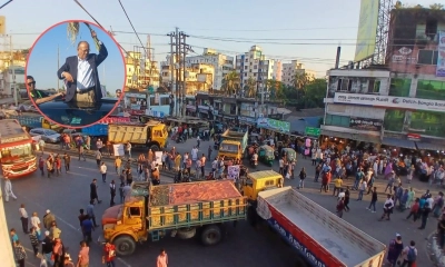 গণসংযোগকালে বিএনপি নেতা মিন্টুর গাড়ি বহরে হামলা। ছবি- রূপালী বাংলাদেশ