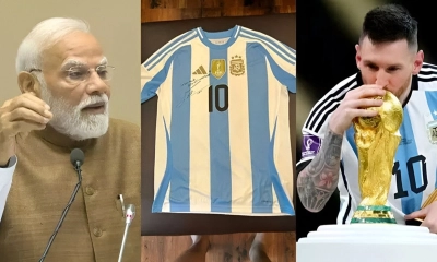নরেন্দ্র মোদির ৭৫তম জন্মদিনে মেসির বিশেষ উপহার
