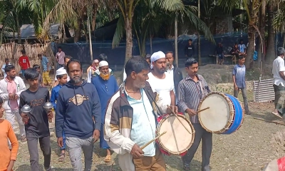 ঢাক-ঢোল বাজিয়ে জমি বুঝে নিল মালিকপক্ষ