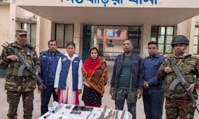 সেনা অভিযানে মাদক ও অস্ত্রসহ স্বামী-স্ত্রী আটক
