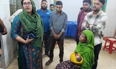 কান্নার শব্দে ধানক্ষেত থেকে উদ্ধার নবজাতক