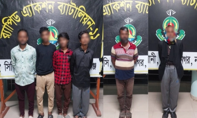 আটককৃতরা। ছবি- রূপালী বাংলাদেশ