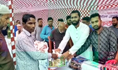 পূর্বাচল প্রেসক্লাবের উদ্যোগে অসহায়দের মাঝে ঈদ উপহার বিতরণ