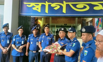 লালপুর থানায় সেবাধর্মী কার্যক্রমের উদ্বোধন করেন রাজশাহী রেঞ্জের ডিআইজি মোহাম্মদ শাজাহান। ছবি- রূপালী বাংলাদেশ