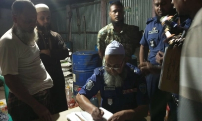 চাটখিলে অবৈধভাবে মজুতকৃত অকটেন জব্দ, আটক ২