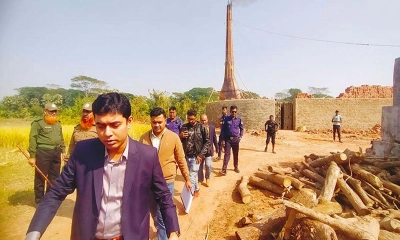 বাউফলে ইটভাটায় অভিযান, জরিমানা