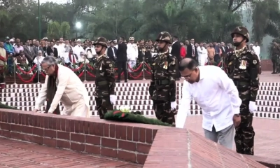 স্বাধীনতা দিবসে জাতীয় স্মৃতিসৌধে রাষ্ট্রপতি-প্রধানমন্ত্রীর শ্রদ্ধা নিবেদন