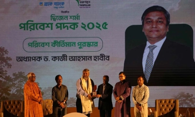 ‘দ্বিজেন শর্মা পরিবেশ পদক ২০২৫’ পেলেন শেকৃবির অধ্যাপক ড. কাজী আহসান হাবীব