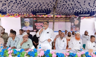 বক্তব্য দেন বিএনপির যুগ্ম মহাসচিব সৈয়দ এমরান সালেহ প্রিন্স। ছবি- রূপালী বাংলাদেশ