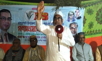 বক্তব্য দেন বিএনপির যুগ্ম-মহাসচিব সৈয়দ এমরান সালেহ প্রিন্স। ছবি- রূপালী বাংলাদেশ